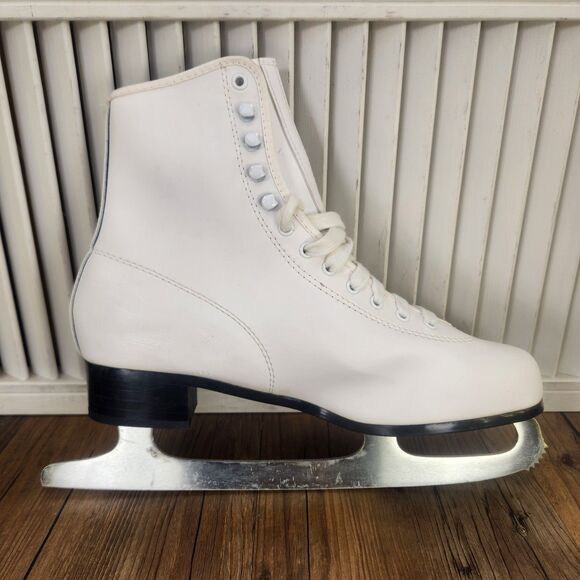 VTG American Rocket Figure Skates Style 520 Womens Sz 10 White Vinyl Athletic - Picture 6 of 11